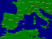 Europa-Südwest Städte + Grenzen 1600x1200
